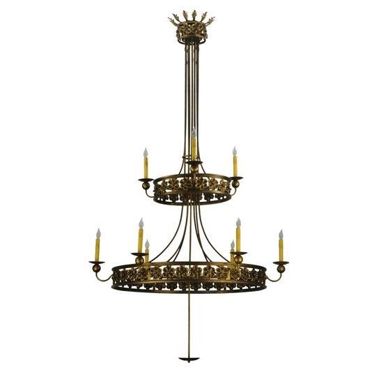2nd Ave Lighting Montgomery 48" 2 Tier Chandelier in Dark Smoke Finish