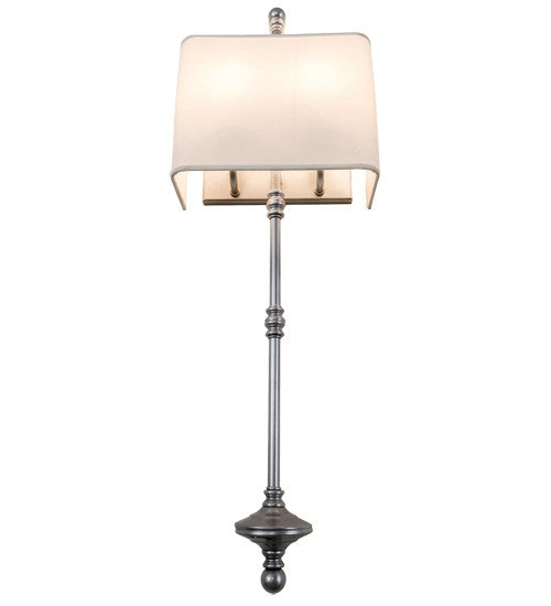 2nd Ave Lighting Muirfield 10" Wide ADA Wall Sconce in Weatherable Silver Finish