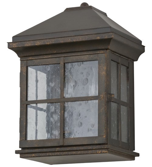 2nd Ave Lighting Myles 8" Lantern Wall Sconce in Gilded Tobacco Finish