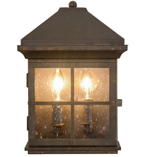 2nd Ave Lighting Myles 8" Lantern Wall Sconce in Gilded Tobacco Finish