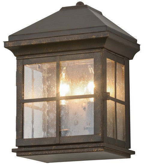 2nd Ave Lighting Myles 8" Lantern Wall Sconce in Gilded Tobacco Finish