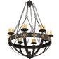 2nd Ave Lighting Neapolis 60" Wide 24 Light Chandelier in Textured Black Finish