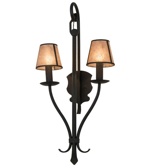 2nd Ave Lighting Nehring 20" Wide 2 LT Wall Sconce in Costello Black
