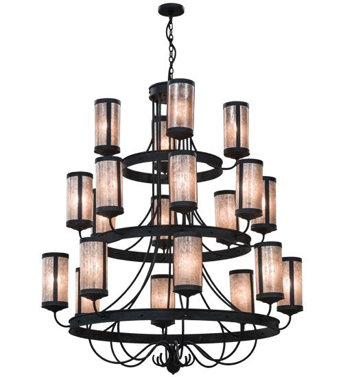 2nd Ave Lighting Nehring 60" Wide 20 LT Three Tier Chandelier in Costello Black