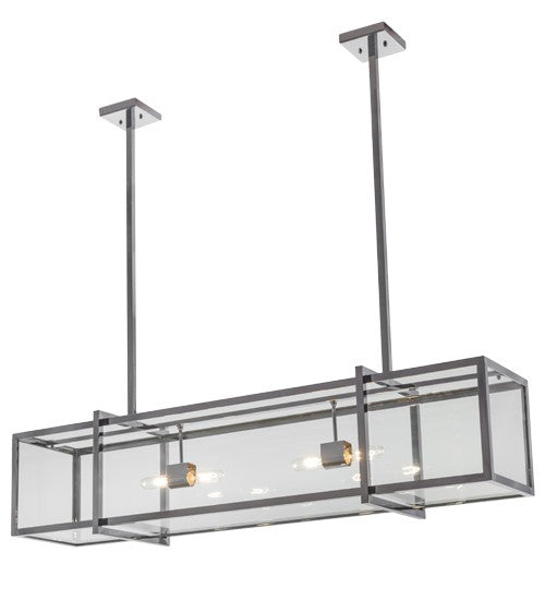 2nd Ave Lighting Nelson 54" Long Oblong Pendant in Chrome Finish