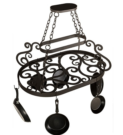 2nd Ave Lighting Neo 38" Long Pot Rack in Oil Rubbed Bronze Finish