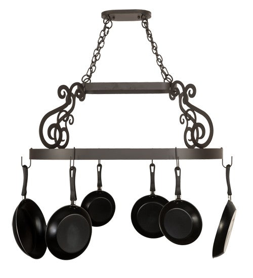 2nd Ave Lighting Neo 38" Long Pot Rack in Oil Rubbed Bronze Finish