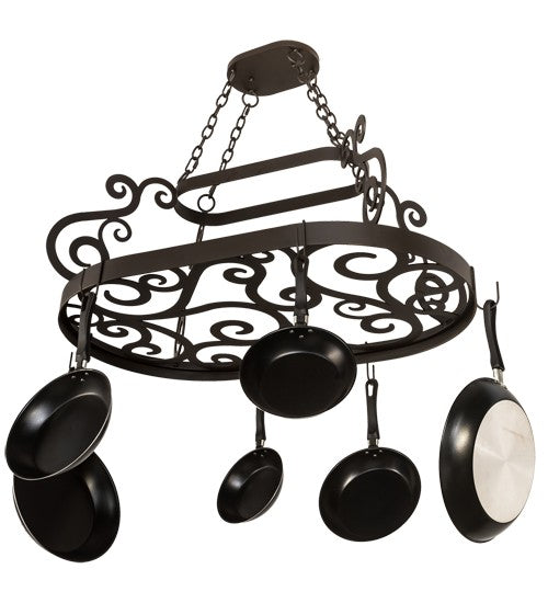 2nd Ave Lighting Neo 38" Long Pot Rack in Oil Rubbed Bronze Finish
