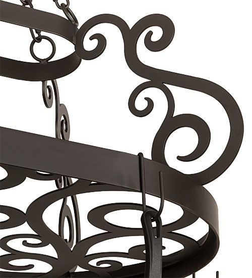 2nd Ave Lighting Neo 38" Long Pot Rack in Oil Rubbed Bronze Finish