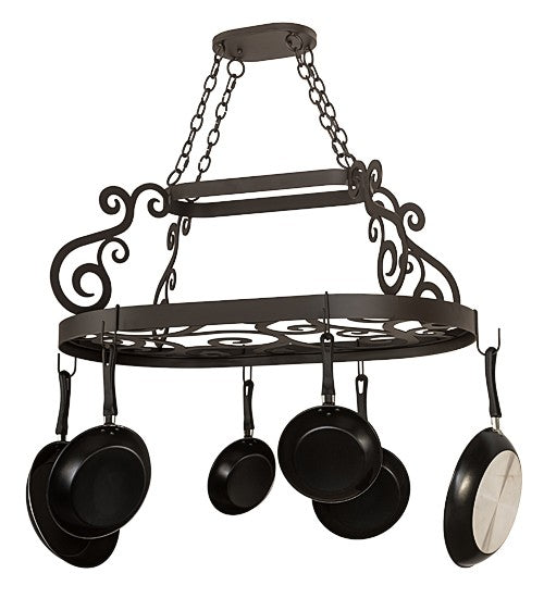 2nd Ave Lighting Neo 38" Long Pot Rack in Oil Rubbed Bronze Finish