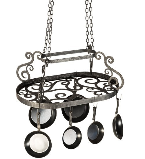 2nd Ave Lighting Neo 38" Long Pot Rack in Smoke Finish