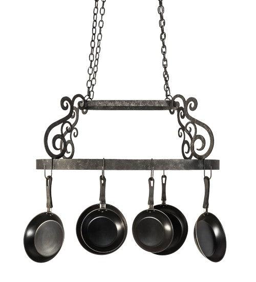 2nd Ave Lighting Neo 38" Long Pot Rack in Smoke Finish