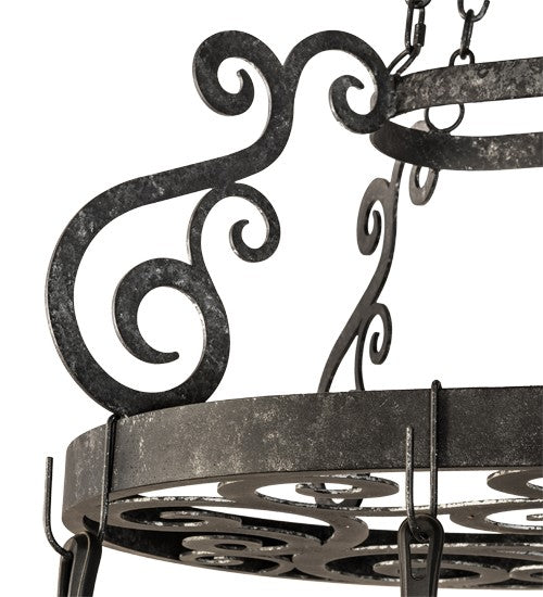 2nd Ave Lighting Neo 38" Long Pot Rack in Smoke Finish