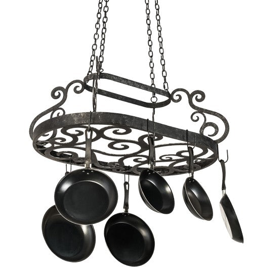 2nd Ave Lighting Neo 38" Long Pot Rack in Smoke Finish