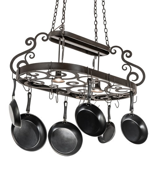 2nd Ave Lighting Neo 42" Long Pot Rack in Oil Rubbed Bronze Finish