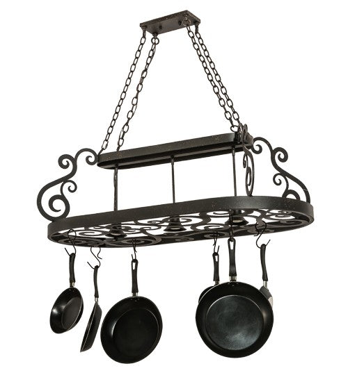 2nd Ave Lighting Neo 48" Long Pot Rack in Euro Cafe Finish