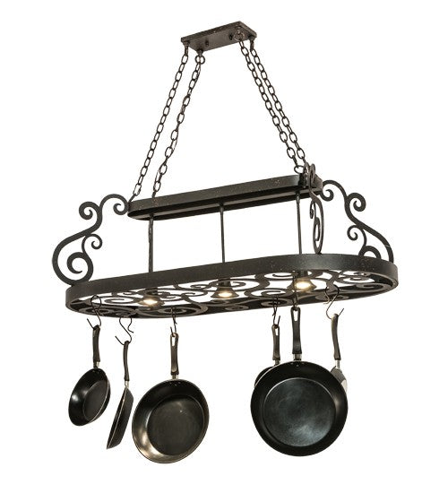 2nd Ave Lighting Neo 48" Long Pot Rack in Euro Cafe Finish