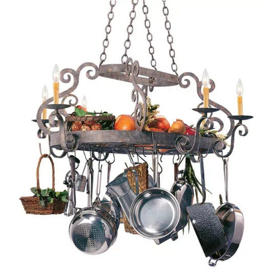 2nd Ave Lighting Neo 53" 6-Light E12 Base Ash Pot Rack