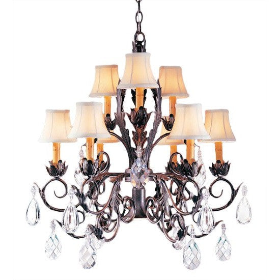 2nd Ave Lighting New Country French 26" Wide 9 LT Chandelier in French Bronze Finish