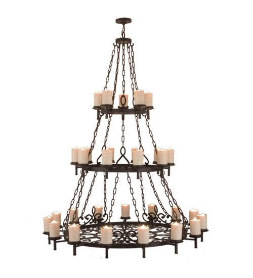 2nd Ave Lighting Newcastle 62" Wide 30 LT Chandelier in Oil Rubbed Bronze Finish