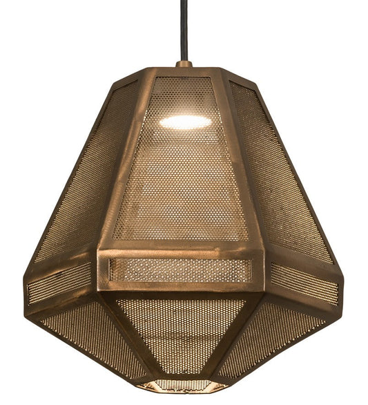 2nd Ave Lighting Nidos 10" Wide Struttura Pendant in Antique Copper Finish