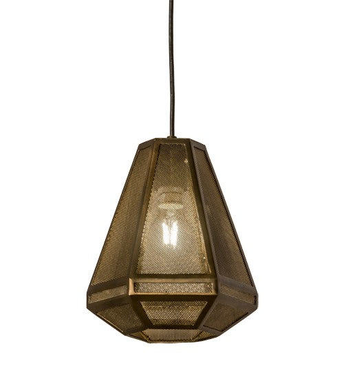2nd Ave Lighting Nidos 9" Struttura Mini Pendant in Antique Copper Finish