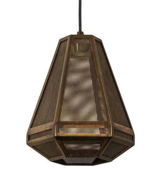 2nd Ave Lighting Nidos 9" Wide Struttura Mini Pendant in Antique Copper Finish