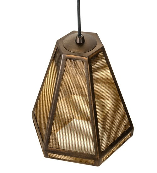 2nd Ave Lighting Nidos 9" Wide Struttura Mini Pendant in Antique Copper Finish