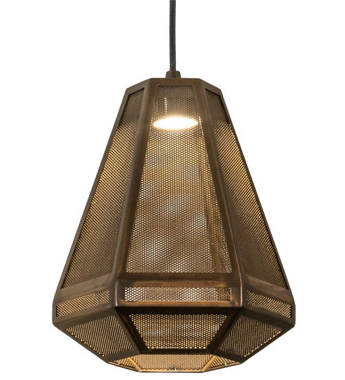 2nd Ave Lighting Nidos 9" Wide Struttura Mini Pendant in Antique Copper Finish