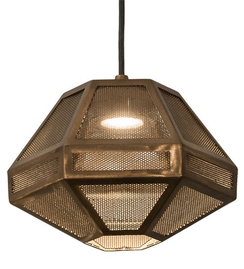 2nd Ave Lighting Nidos 9" Wide Struttura Pendant in Antique Copper Finish