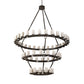 2nd Ave Lighting Noziroh Ring 84" Wide Three Tier 60 LT Chandelier in Timeless Bronze Finish