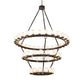 2nd Ave Lighting Noziroh Ring 84" Wide Three Tier 60 LT Chandelier in Timeless Bronze Finish