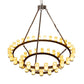 2nd Ave Lighting Noziroh Ring 84" Wide Two Tier 46 Light Chandelier in Timeless Bronze
