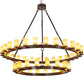 2nd Ave Lighting Noziroh Ring 84" Wide Two Tier 46 Light Chandelier in Timeless Bronze