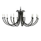 2nd Ave Lighting Oak Bough 80" W 12-Light Timeless Bronze Chandelier