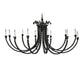 2nd Ave Lighting Oak Bough 80" W 12-Light Timeless Bronze Chandelier
