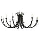 2nd Ave Lighting Oak Bough 80" W 12-Light Timeless Bronze Chandelier