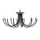 2nd Ave Lighting Oak Bough 80" W 12-Light Timeless Bronze Chandelier