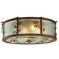 2nd Ave Lighting Oak Leaf Acorn 30" Wide Flushmount in Rust Finish