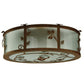 2nd Ave Lighting Oak Leaf Acorn 30" Wide Flushmount in Rust Finish