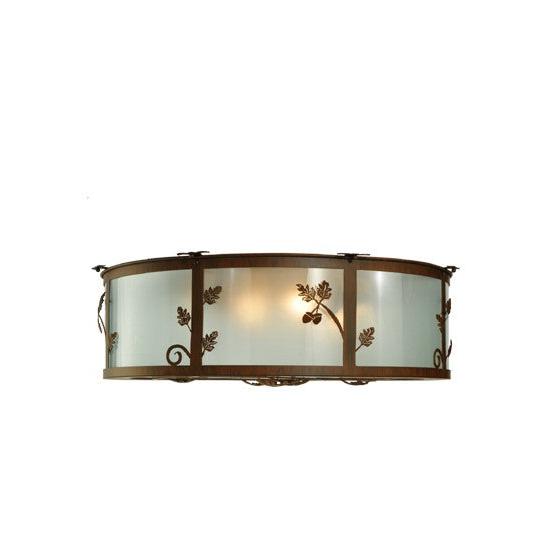2nd Ave Lighting Oak Leaf Acorn 30" Wide Flushmount in Rust Finish