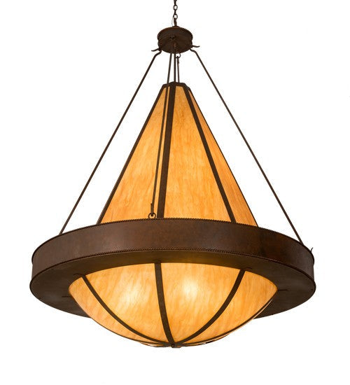 2nd Ave Lighting Obsidian 60" Wide Pendant With Rusty Nail Finish
