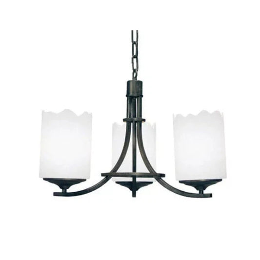 2nd Ave Lighting Octavia 20" 3-Light E26 Base Whitestone Idalight Antique Iron Gate Chandelier