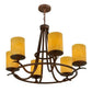 2nd Ave Lighting Octavia 36" 6-Light E26 Base Amber Quartz Idalight Rusty Nail Chandelier