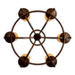 2nd Ave Lighting Octavia 36" 6-Light E26 Base Amber Quartz Idalight Rusty Nail Chandelier