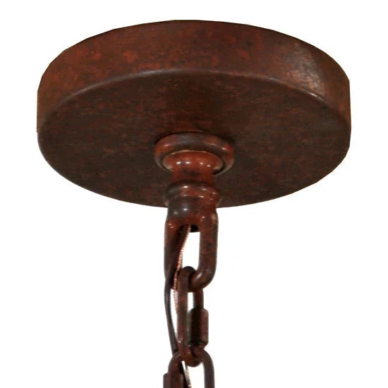 2nd Ave Lighting Octavia 36" 6-Light E26 Base Amber Quartz Idalight Rusty Nail Chandelier