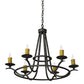 2nd Ave Lighting Octavia 36" Wide 6 LT Chandelier in Antique Iron Ore Finish