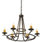 2nd Ave Lighting Octavia 36" Wide 6 LT Chandelier in Antique Iron Ore Finish