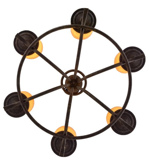 2nd Ave Lighting Octavia 36" Wide 6 LT Chandelier in Antiquity Finish