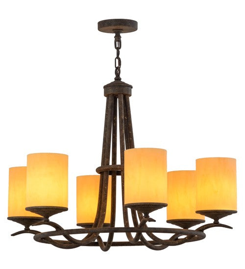 2nd Ave Lighting Octavia 36" Wide 6 LT Chandelier in Antiquity Finish